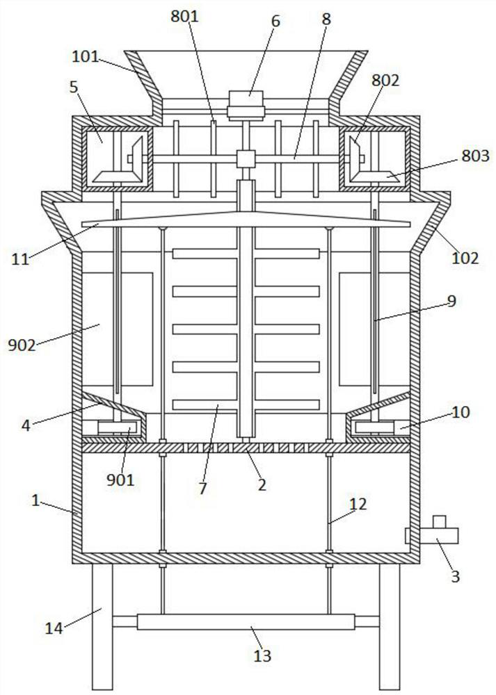 Waste acid recovery device for storage battery production