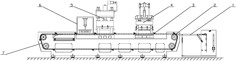 Full-automatic soft-line sectional die-cutting machine and operating method thereof