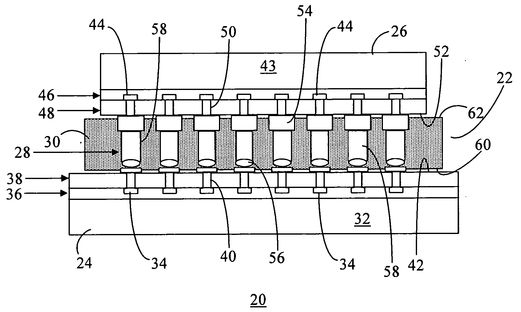 Stacked device assembly with integrated coil and method of forming same