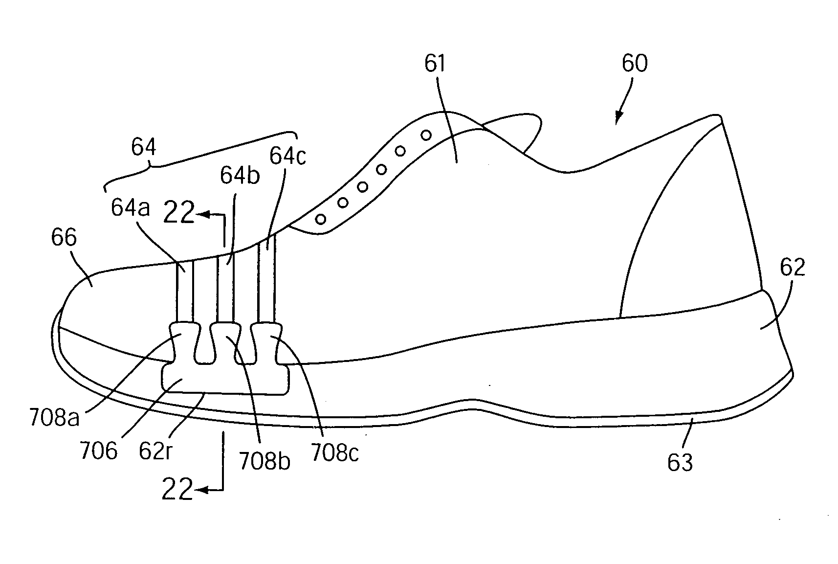 Footwear with a bladder type stabilizer