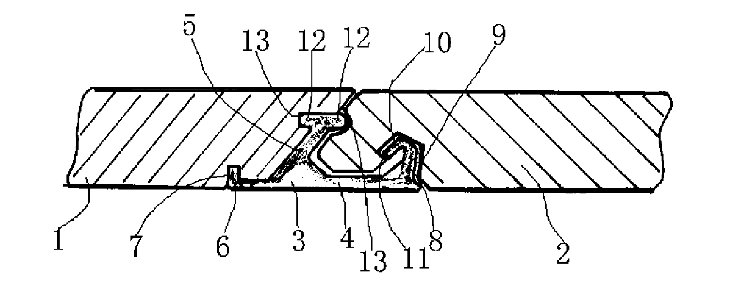 Floor slab buckle connection structure