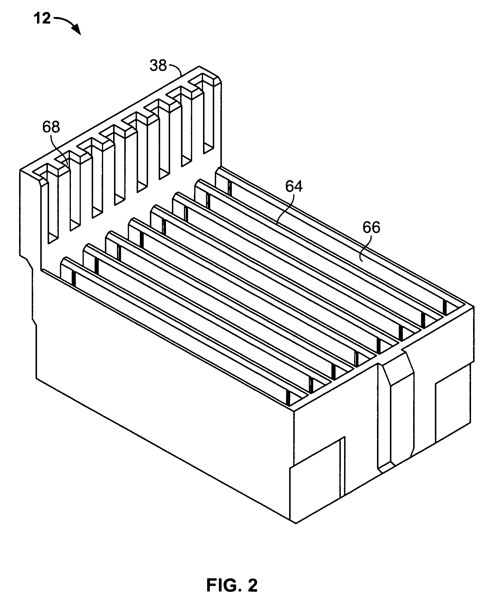 Skew controlled leadframe for a contact module assembly