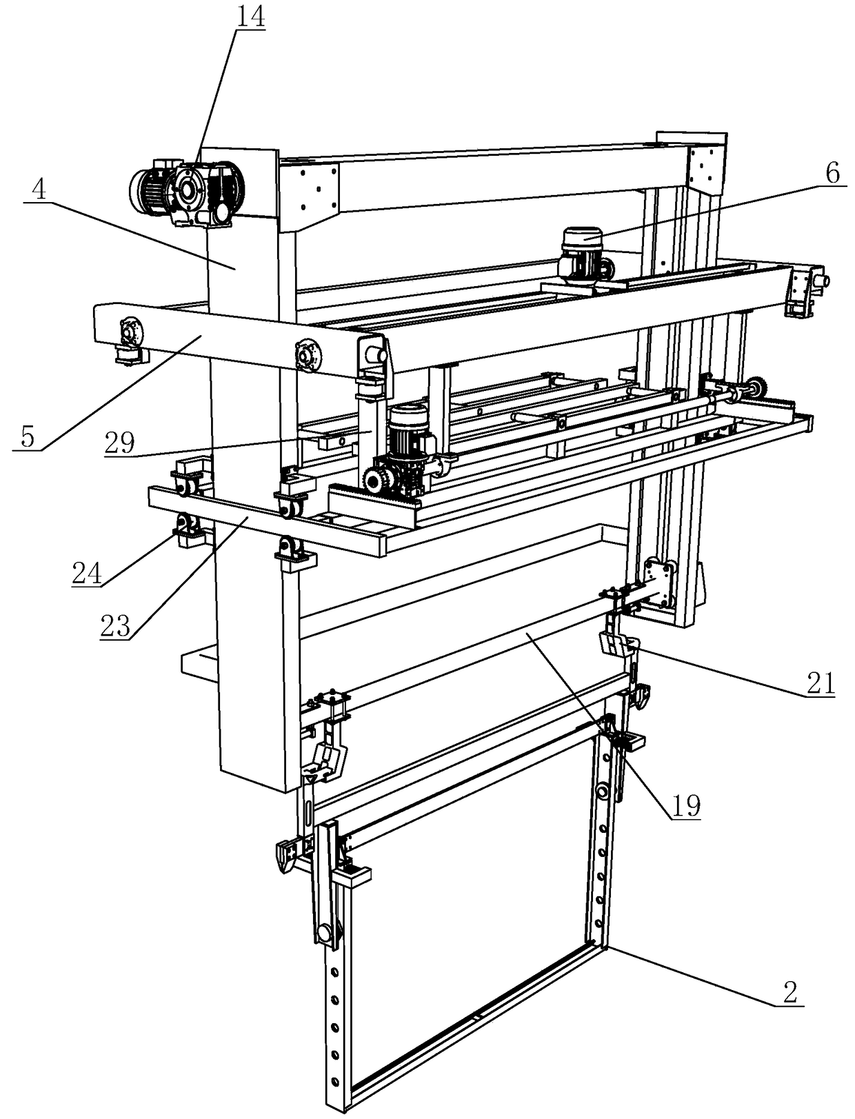 A kind of electroplating Feiba swing pouring device