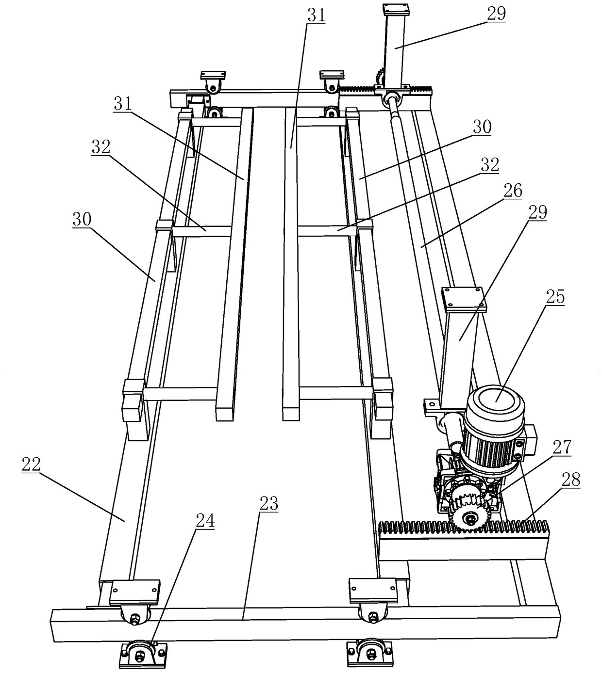 A kind of electroplating Feiba swing pouring device