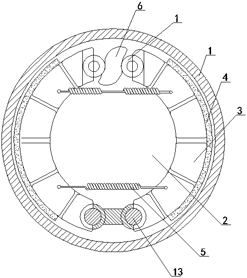 Actuation and expansion device for automobile drum brake and drum brake