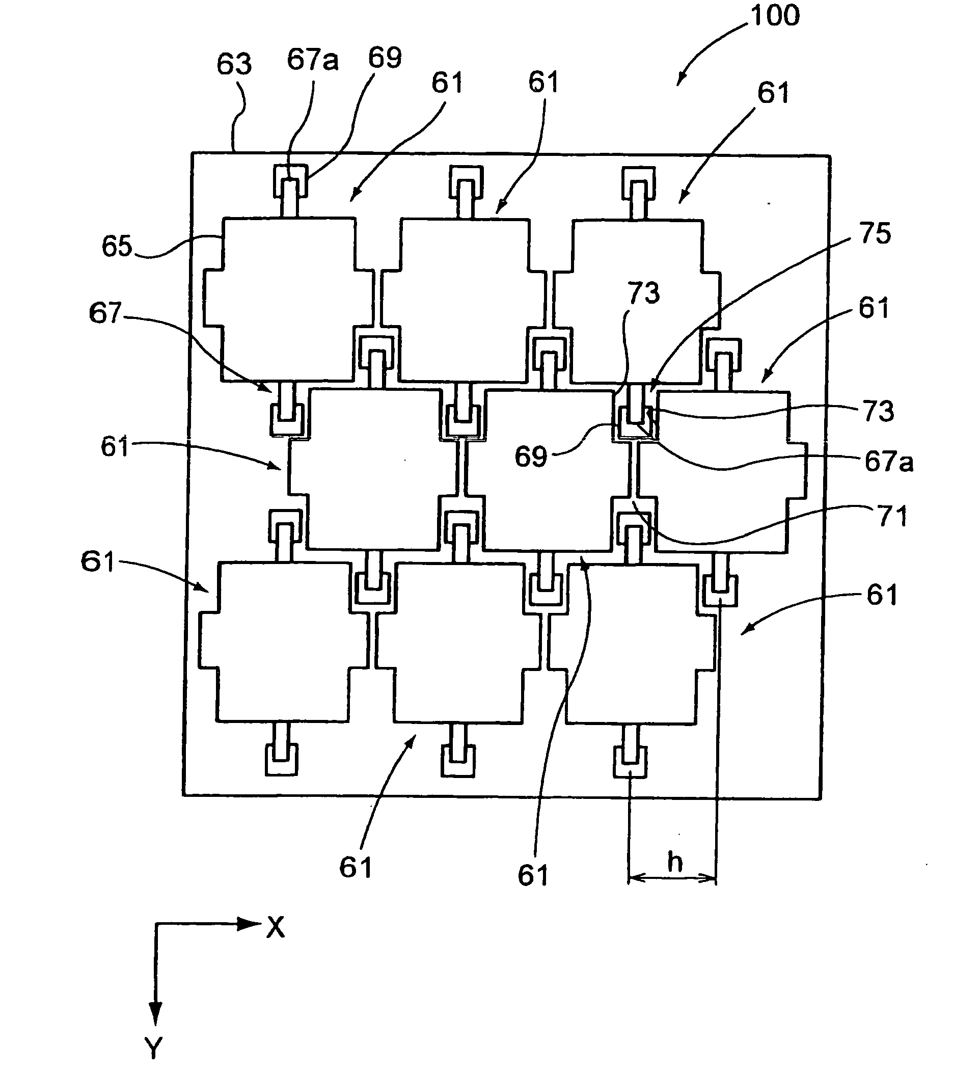 Optical modulation element array