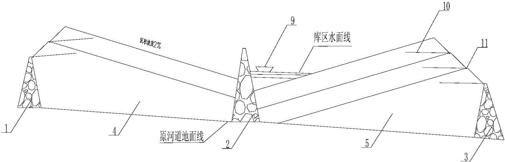 Tailing pond capable of achieving repeated stacking