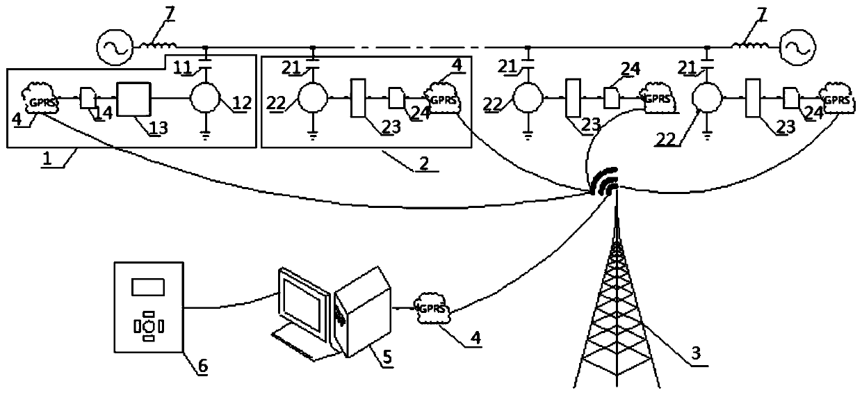 A high-voltage distribution line fault acquisition device and method