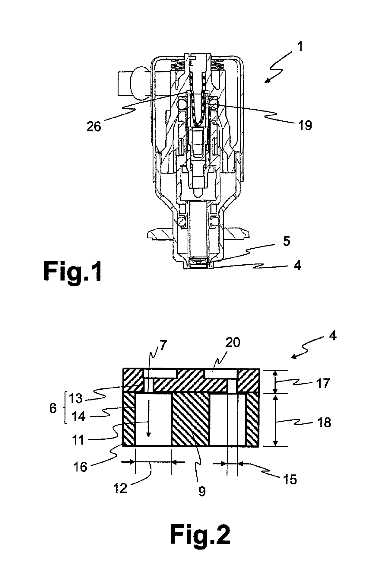 Injector having a reinforced spray disc