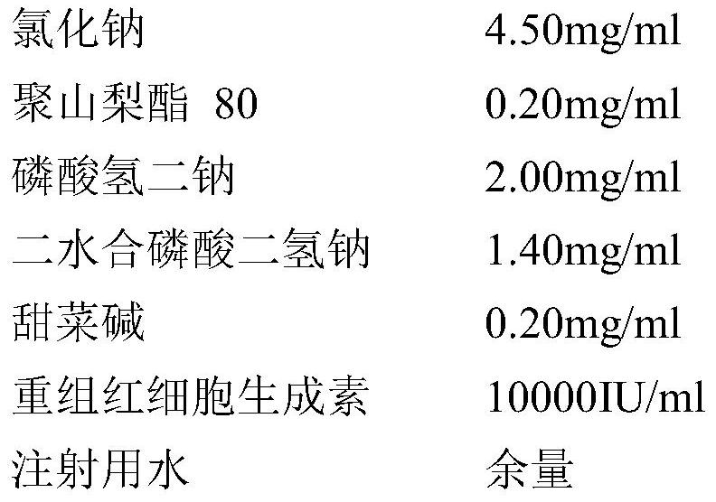 Recombinant human erythropoietin liquid preparation