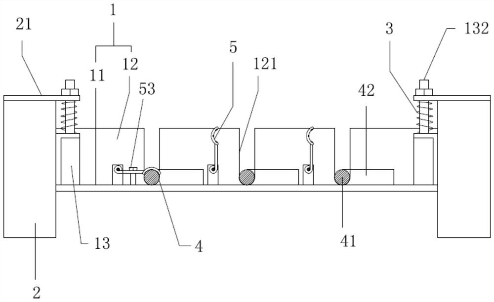 Adjustable bent extending rib positioning device