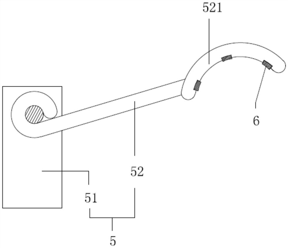 Adjustable bent extending rib positioning device