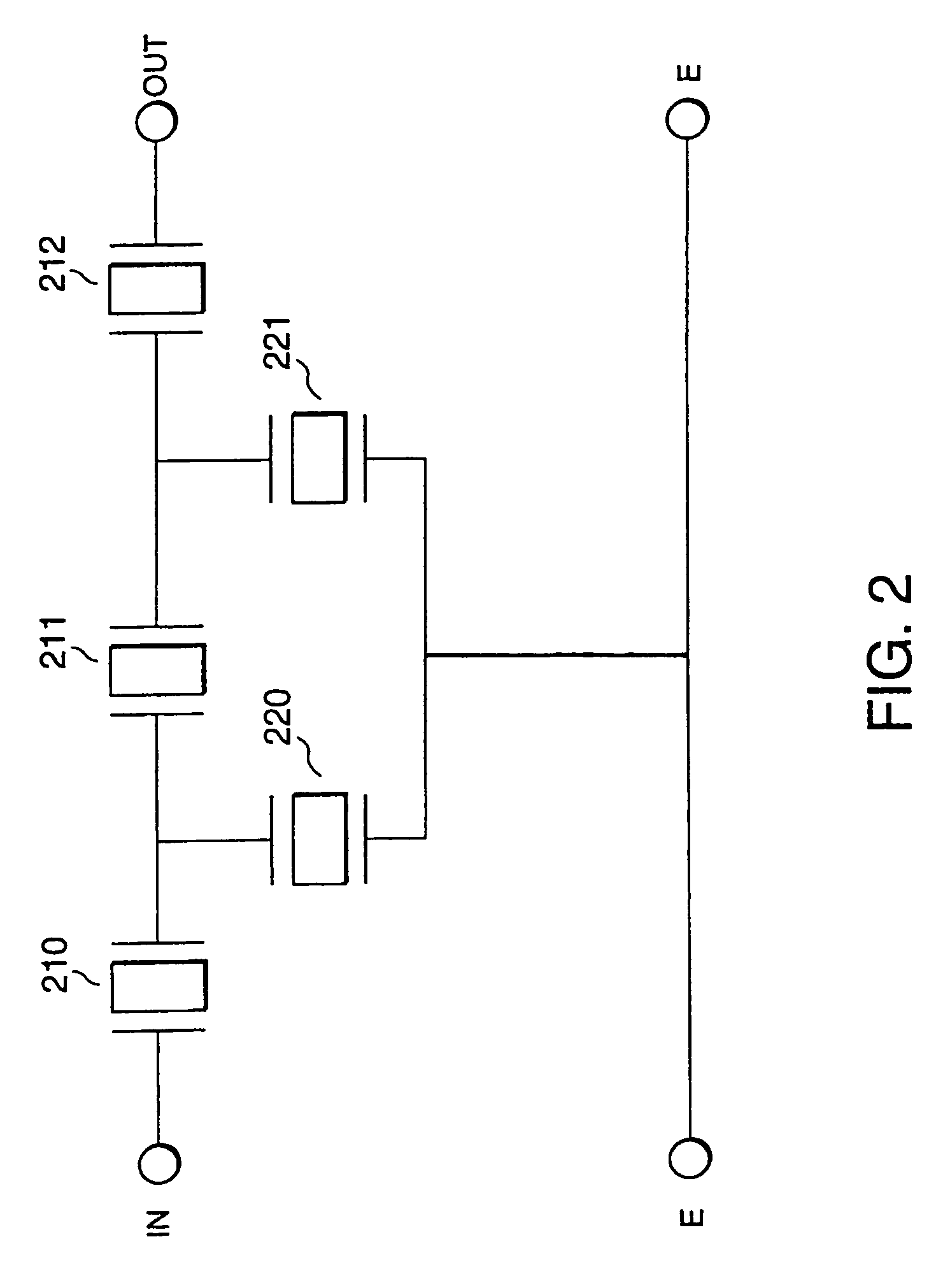 Transmitting filter including SAW resonators