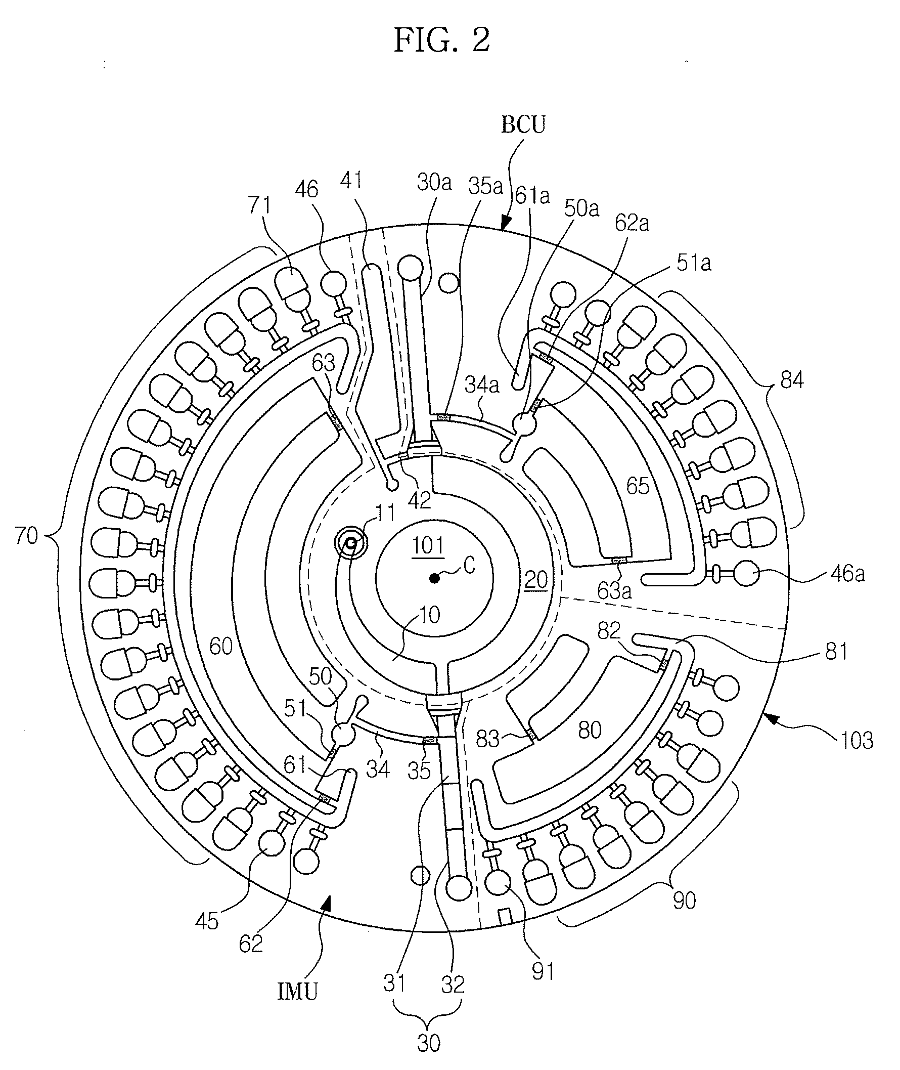 Centrifugal micro-fluidic device and method for detecting target in fluid sample