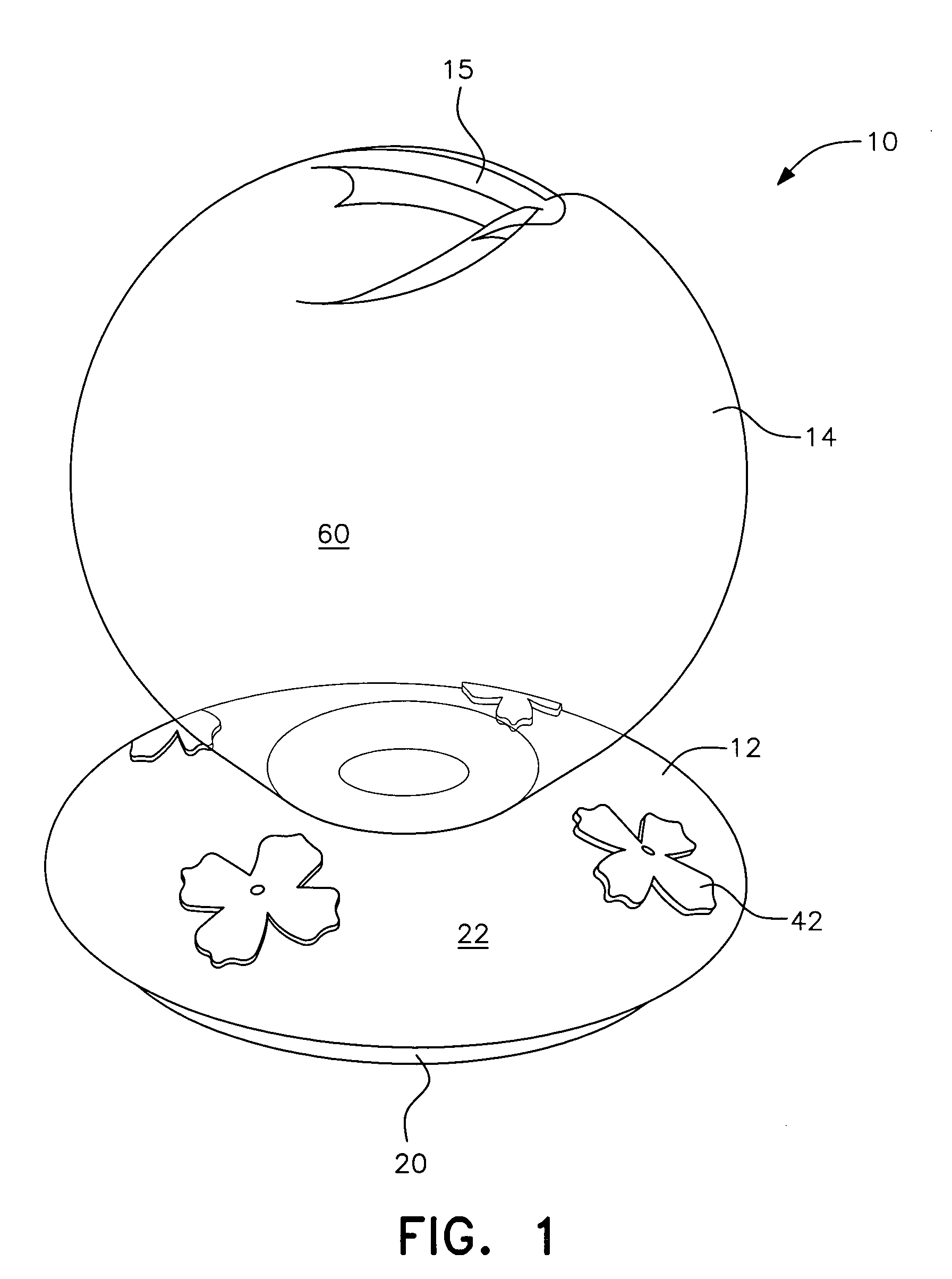 Hummingbird feeder with disposable reservoir and reusable base