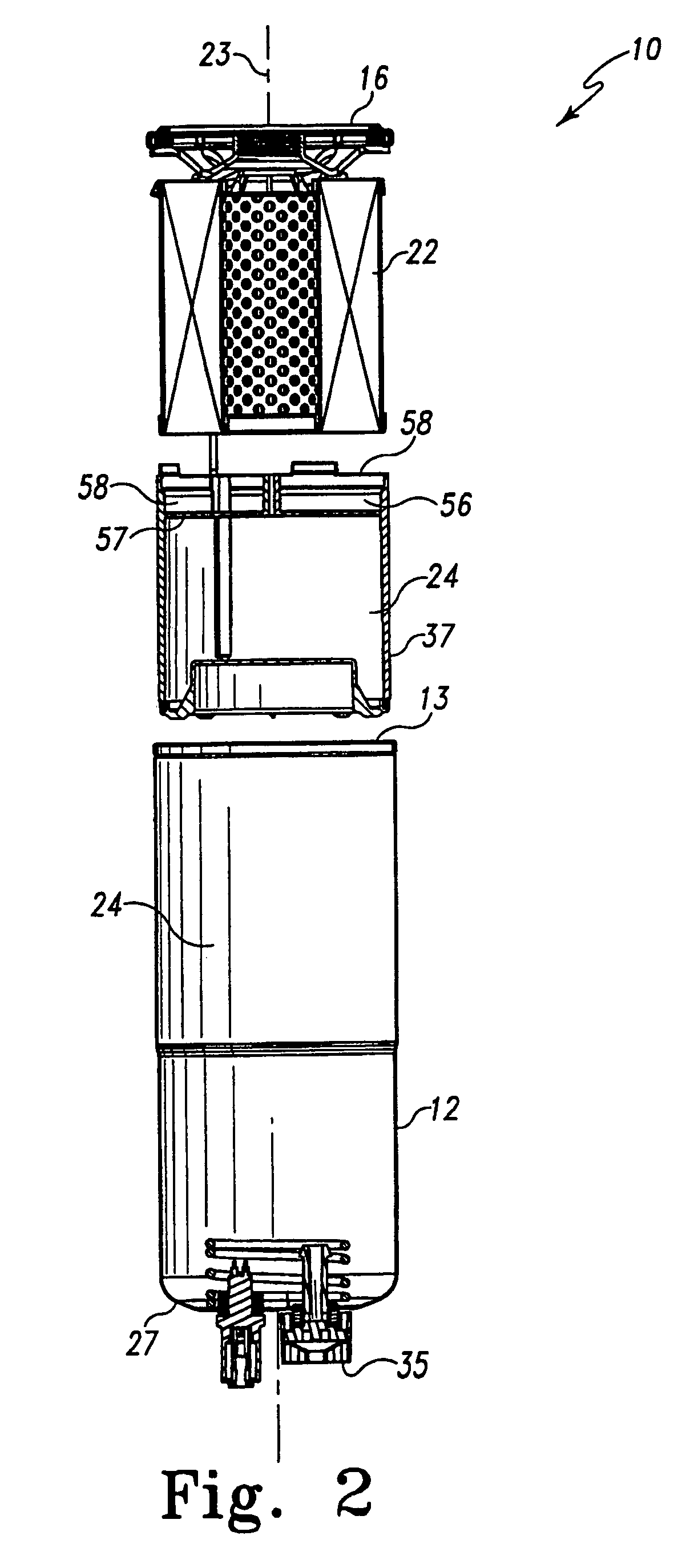 Pressure gradient dosing system for fluid supply