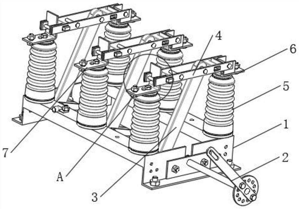 High-voltage isolating switch with high-temperature protection function