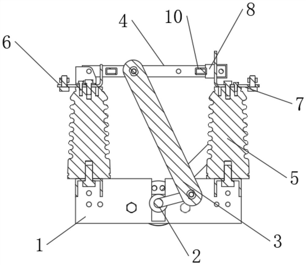 High-voltage isolating switch with high-temperature protection function