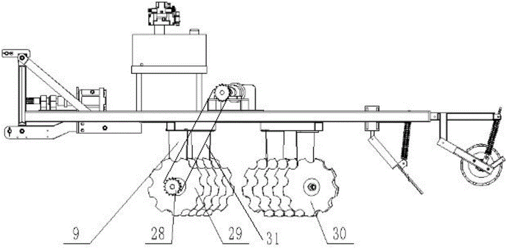 Hydraulic-drive combined land preparation machine