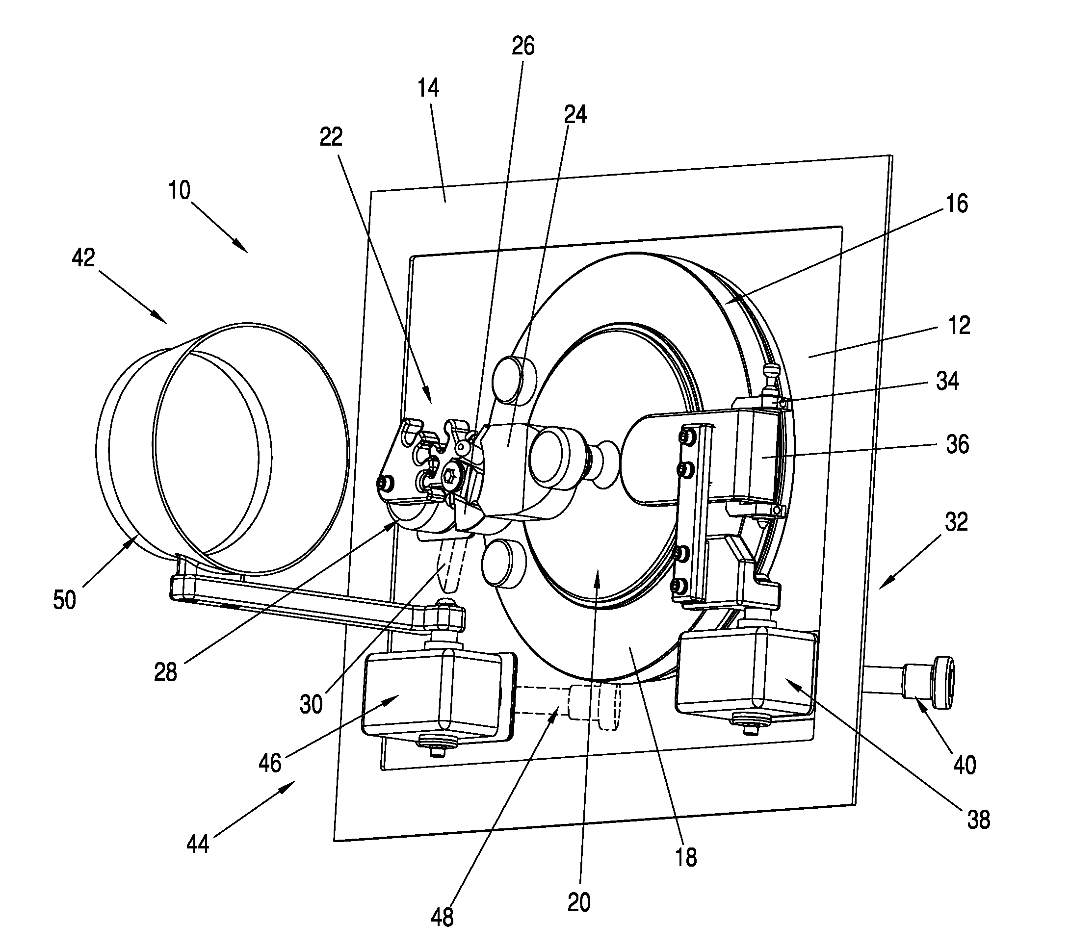 Externally operated alpha port system for use with a rapid transfer port