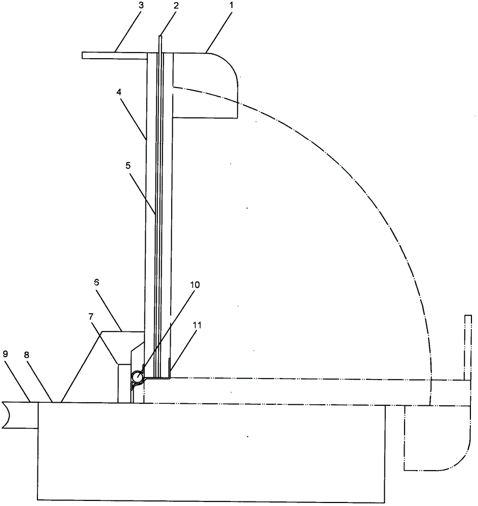 Overturning plate type automatic river embankment preventing floods with floods