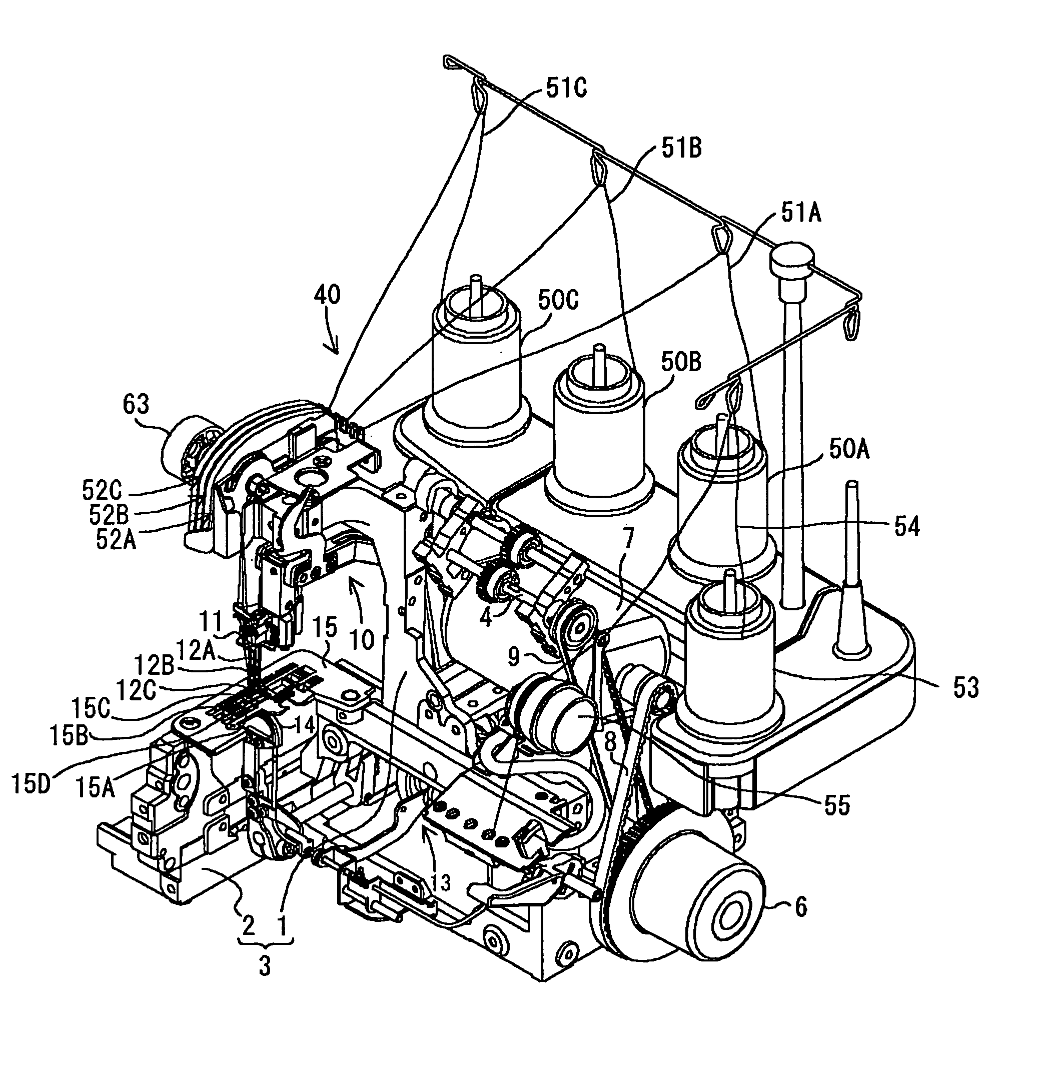 Cover stitch sewing machine