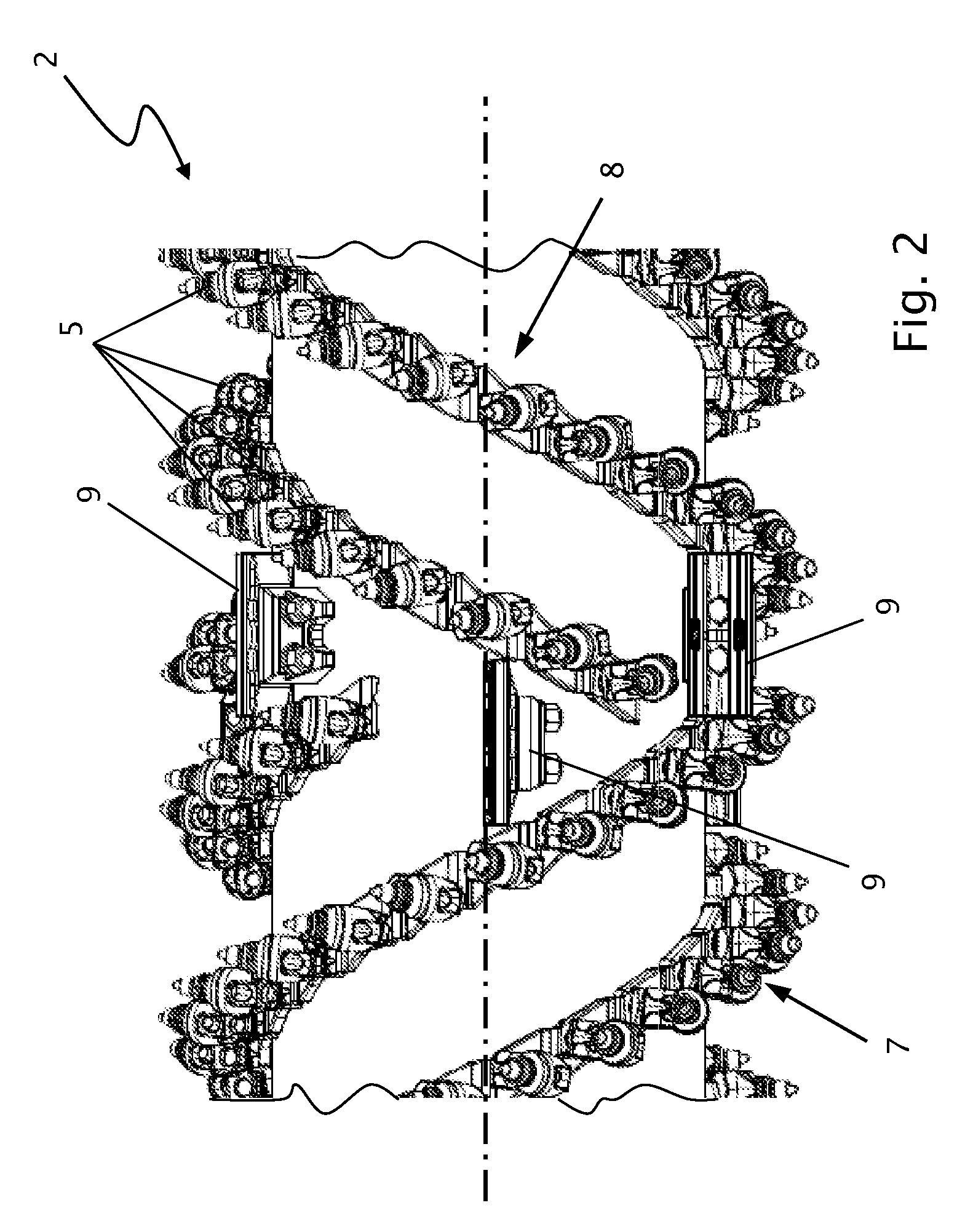 Ejector for a mobile ground preparation machine