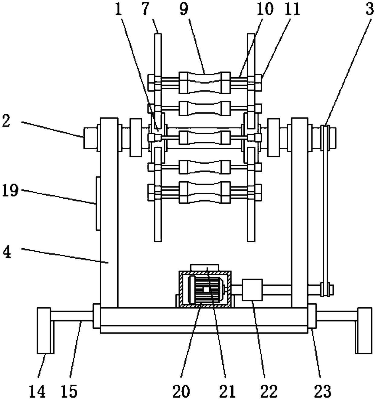 Doubling thread take-up device capable of automatically warning