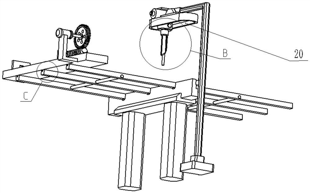 Furniture polishing device provided with clamping mechanism