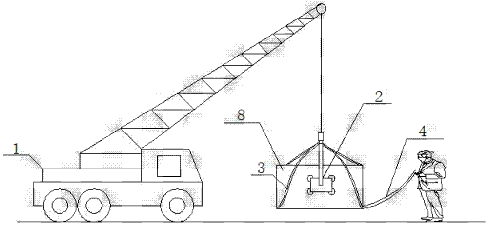 Super large curved surface glass curtain wall mechanical installation method