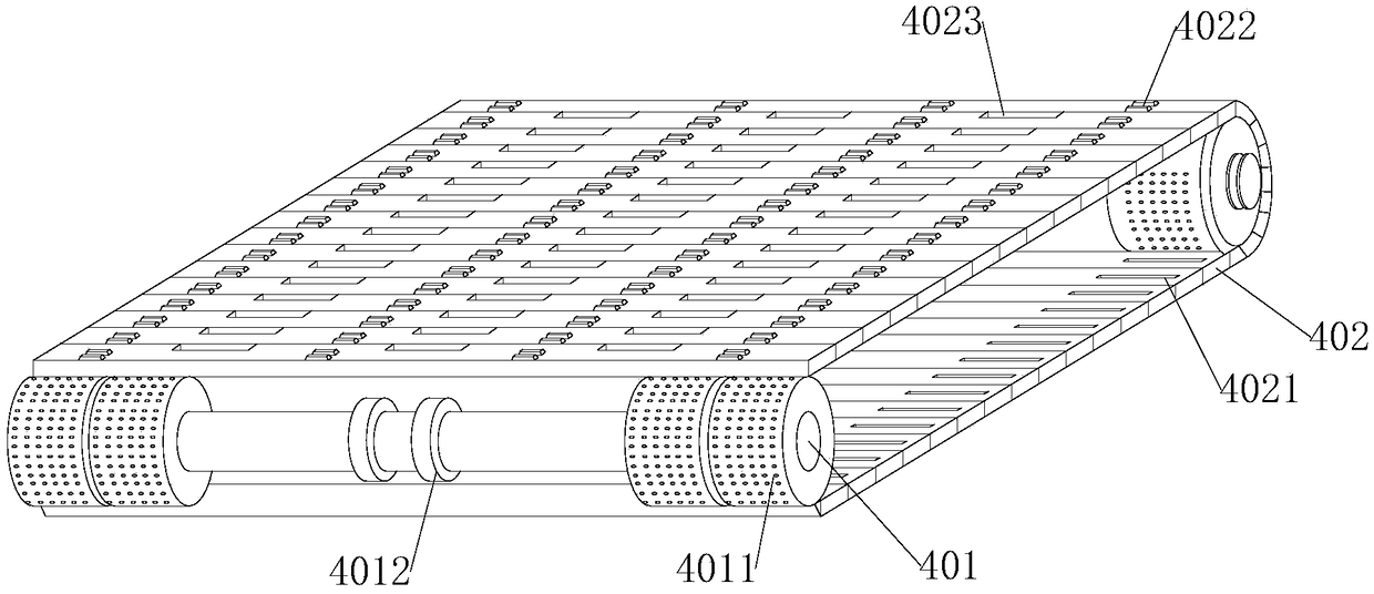 Stone transporting device with shedding prevention function