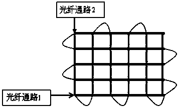 Optical fiber grating temperature measuring device and measuring method