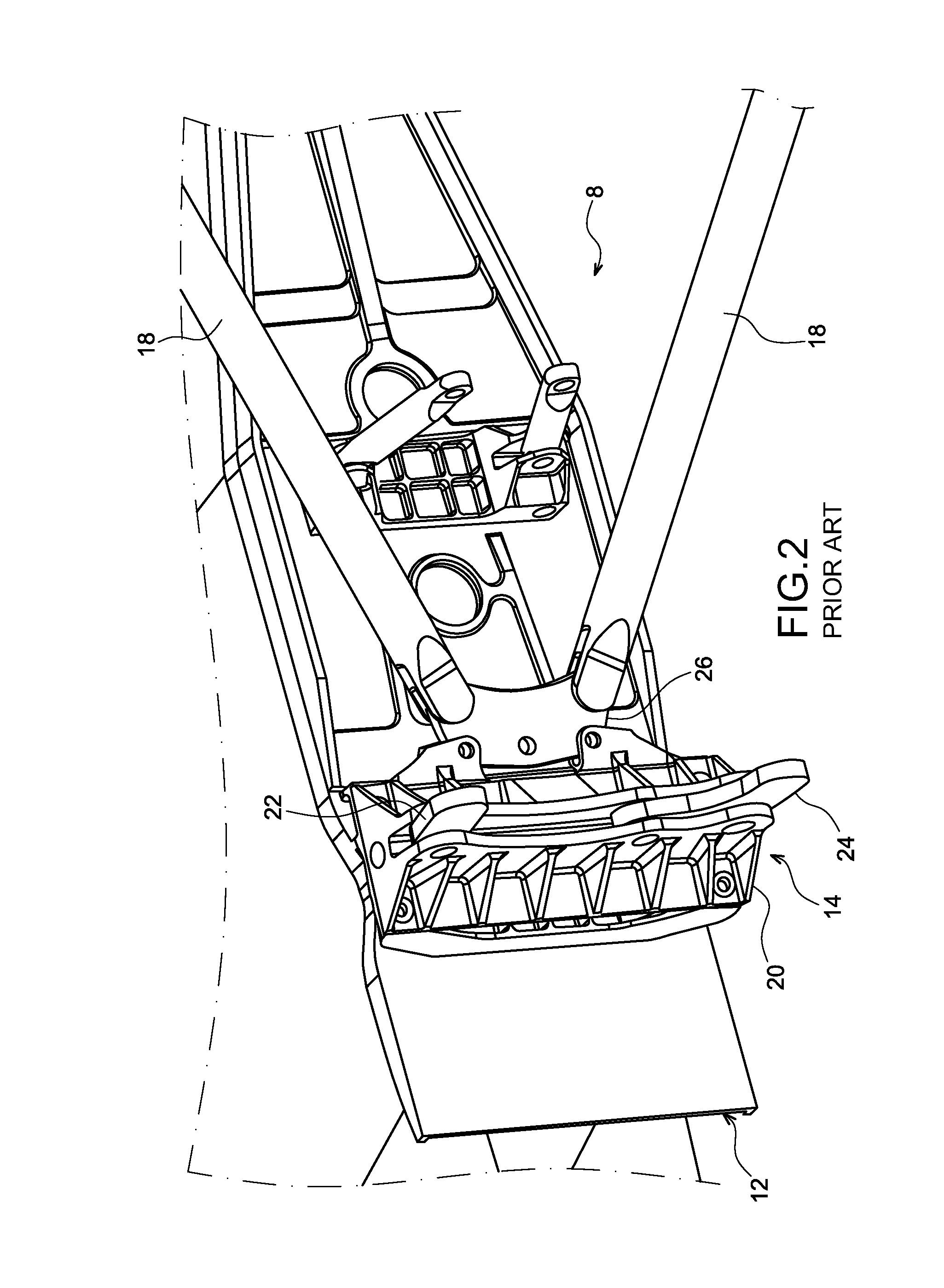 Boomerang link with vibration filtering ability and aircraft engine mount provided with such link