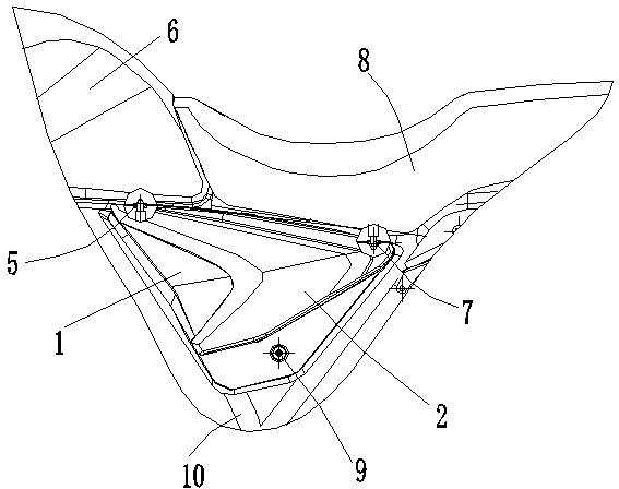 Mounting structure for side cover component of motorcycle