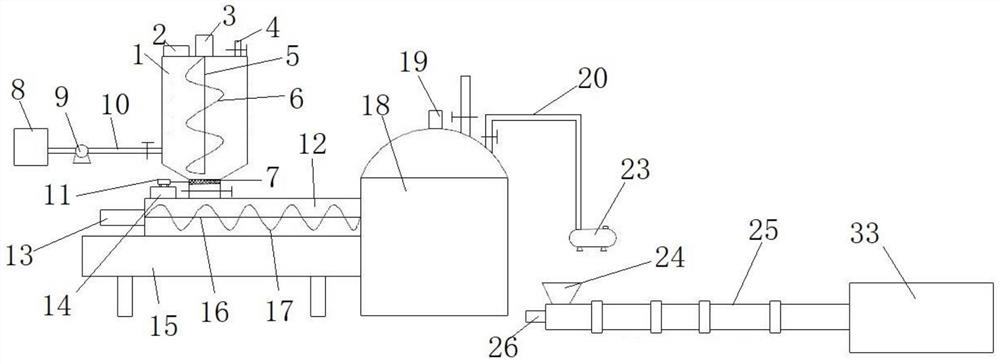 Polyester fiber screen mesh production device