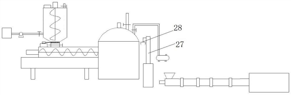 Polyester fiber screen mesh production device