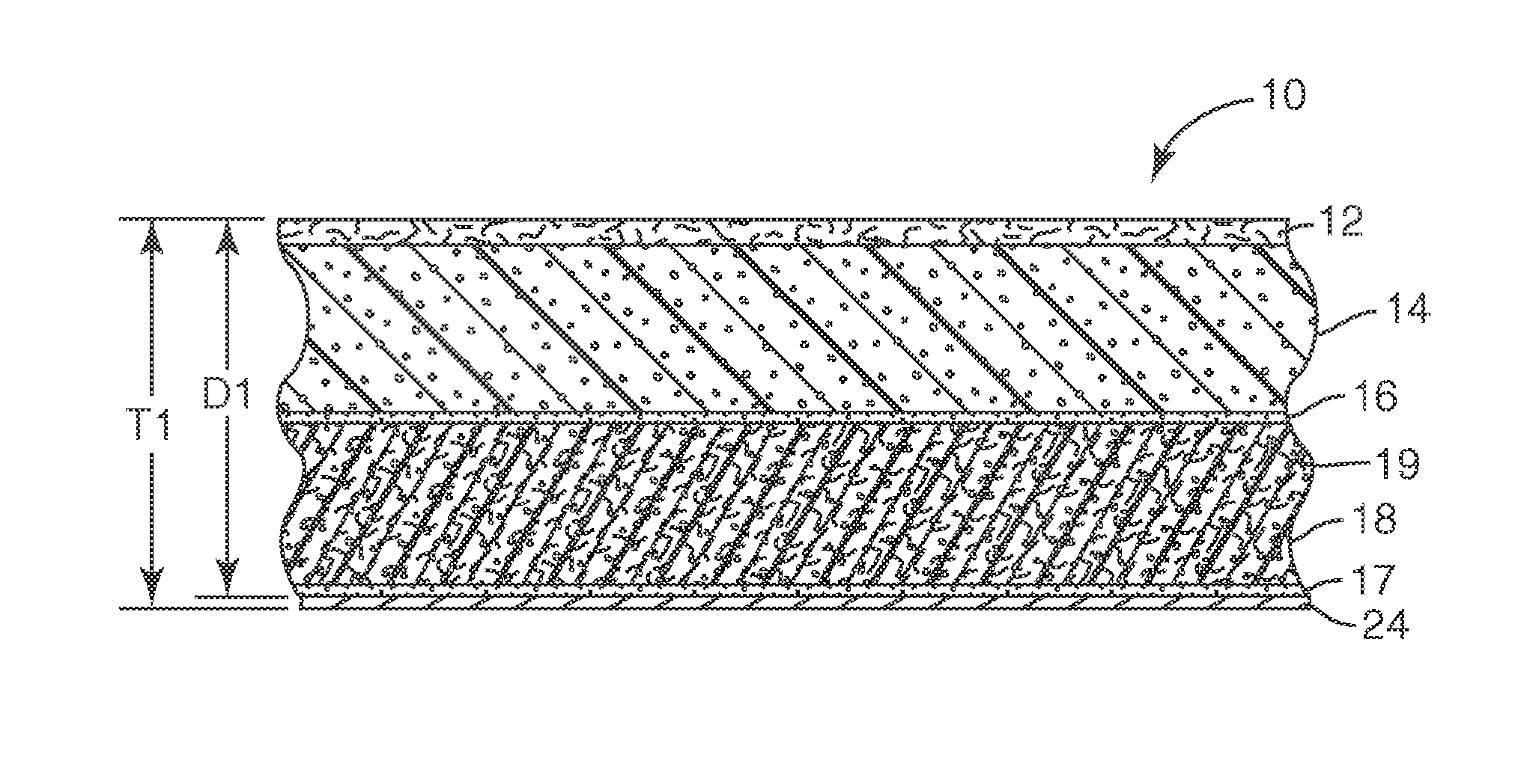 Sound absorptive multilayer composite