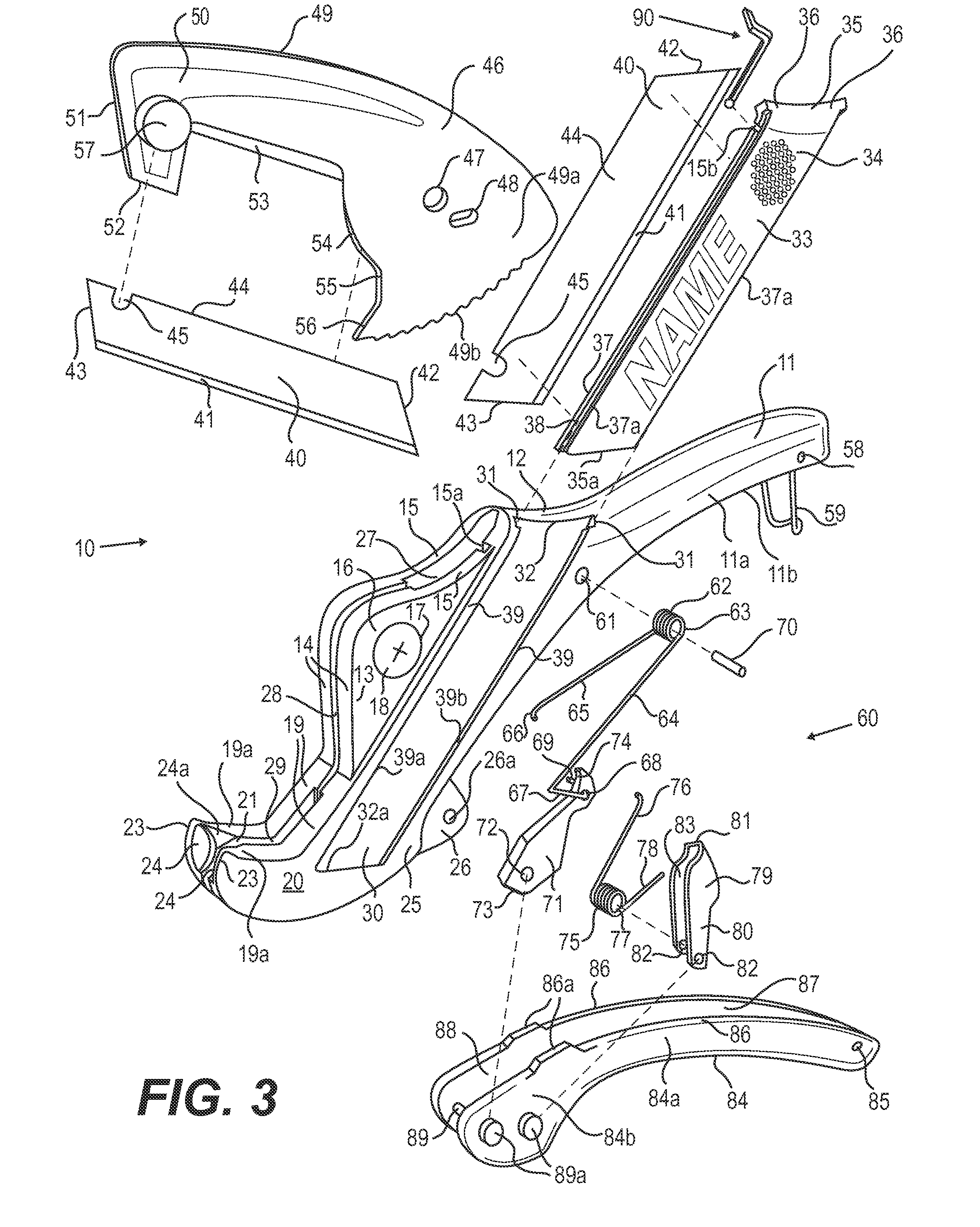 Ratchet Cutting Tool With A Replacement Blade Storage Tray