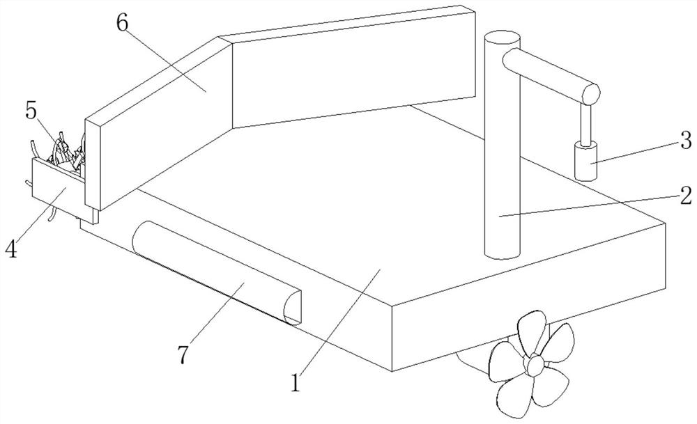 Overwater surveying and mapping device for engineering surveying and mapping