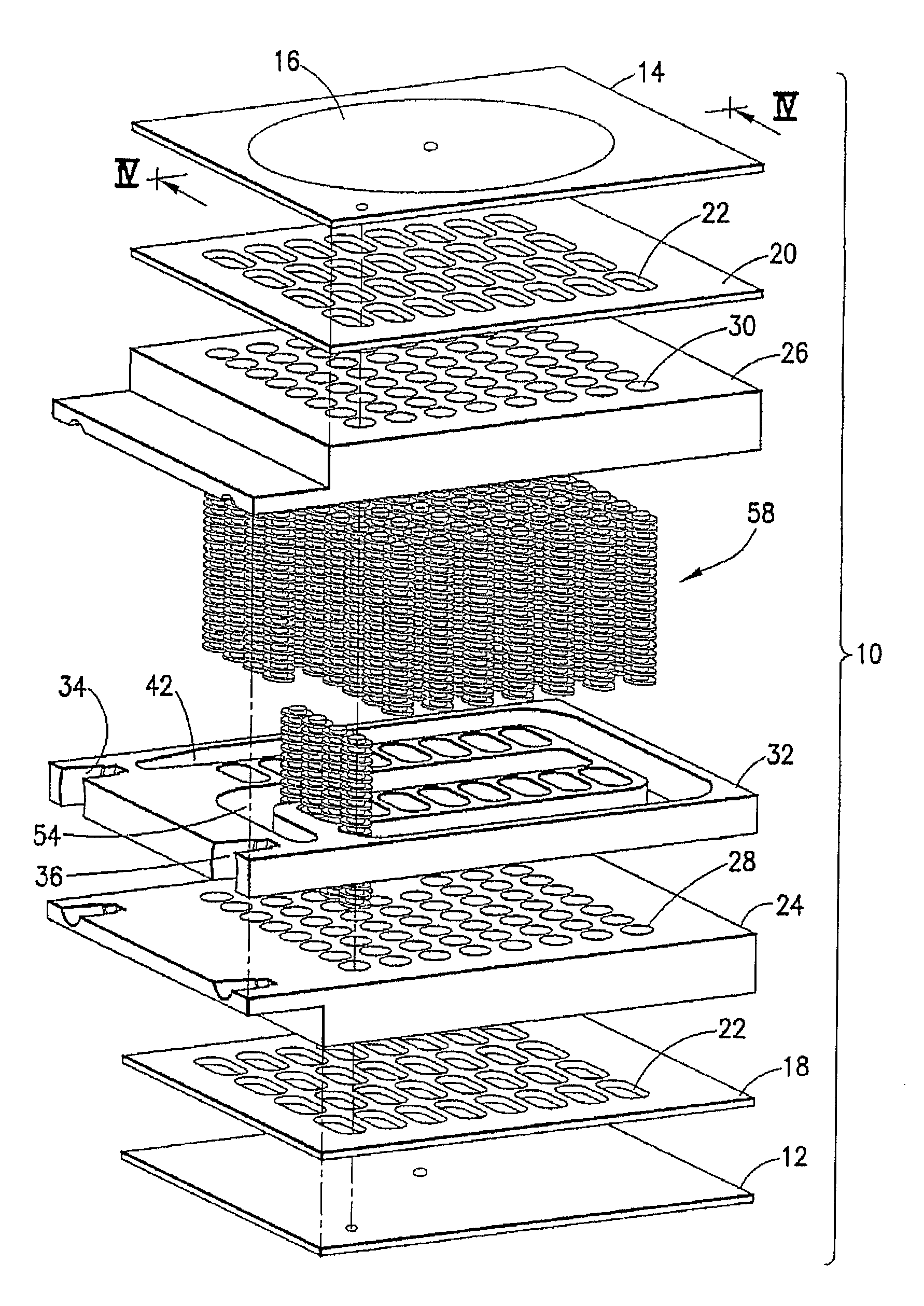 Thermal transfer device with spiral fluid pathways