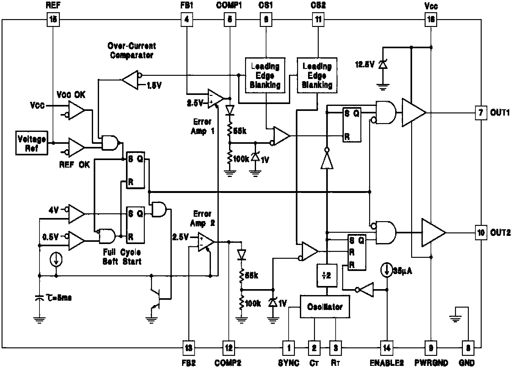 Dual output DC/DC power supply achieving circuit with zero cross adjustment rate