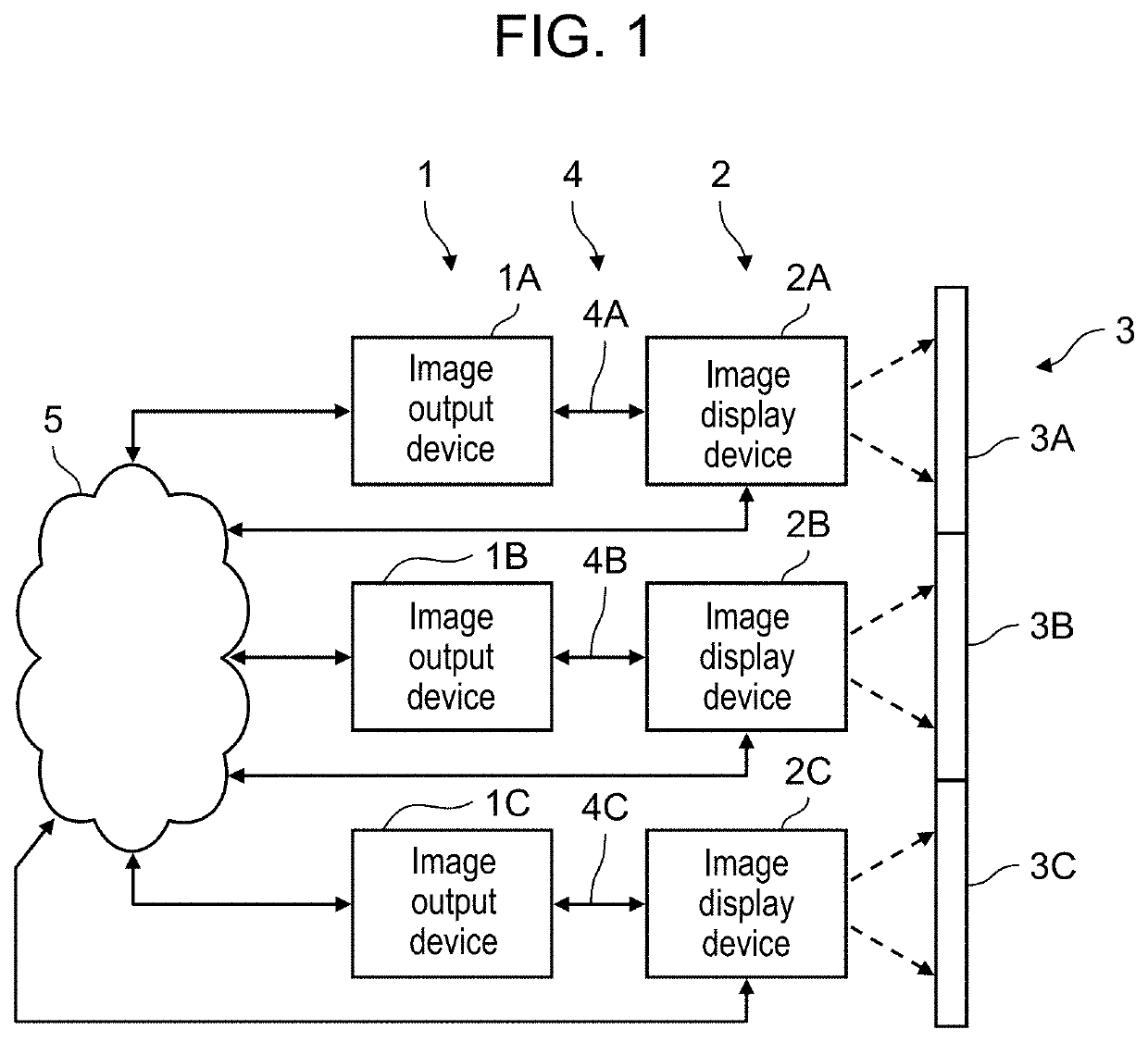 Image output device, image display device, image display system, and pairing method therefor