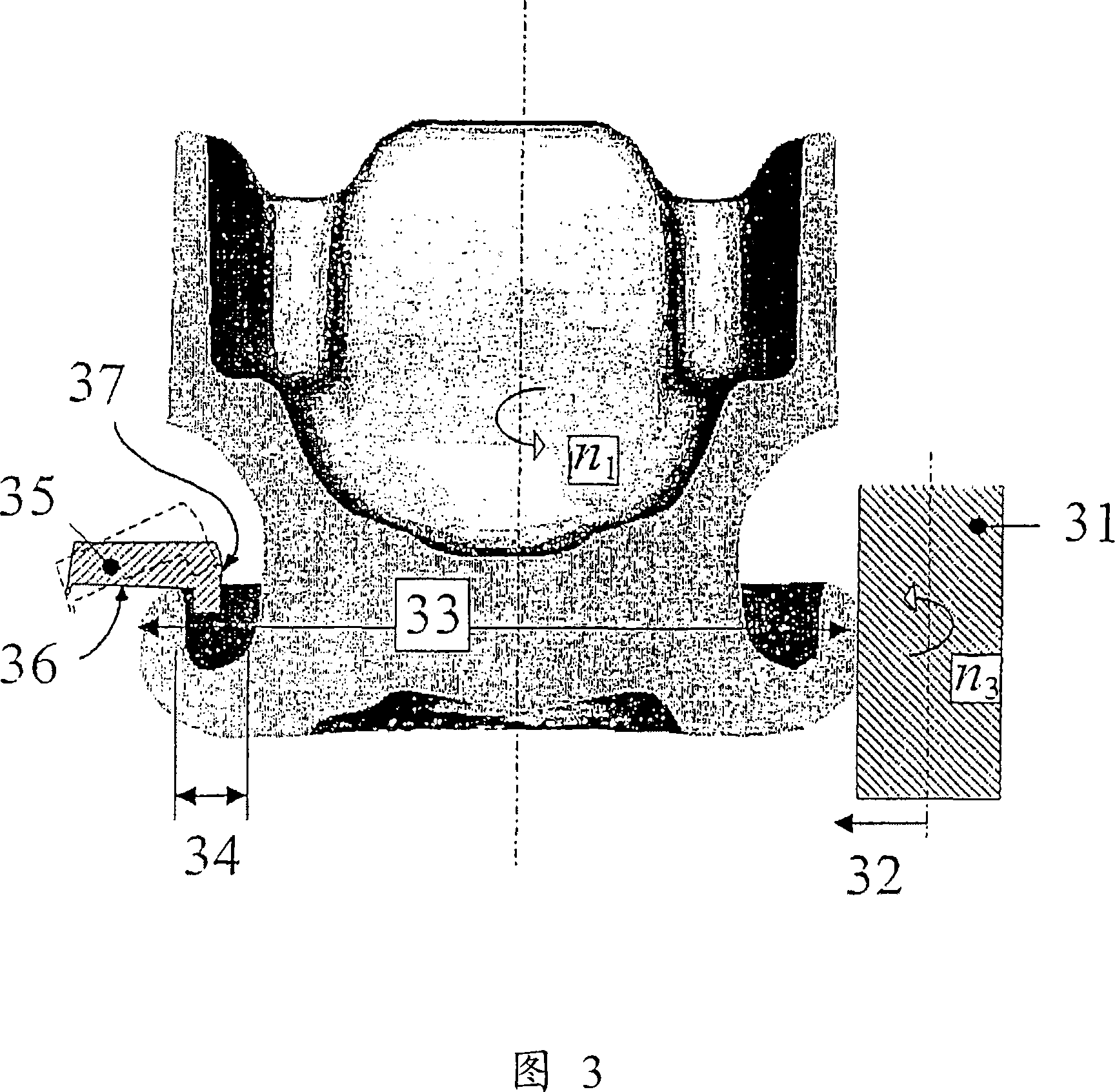 Method for producing rotationally symmetrical, undercut contours