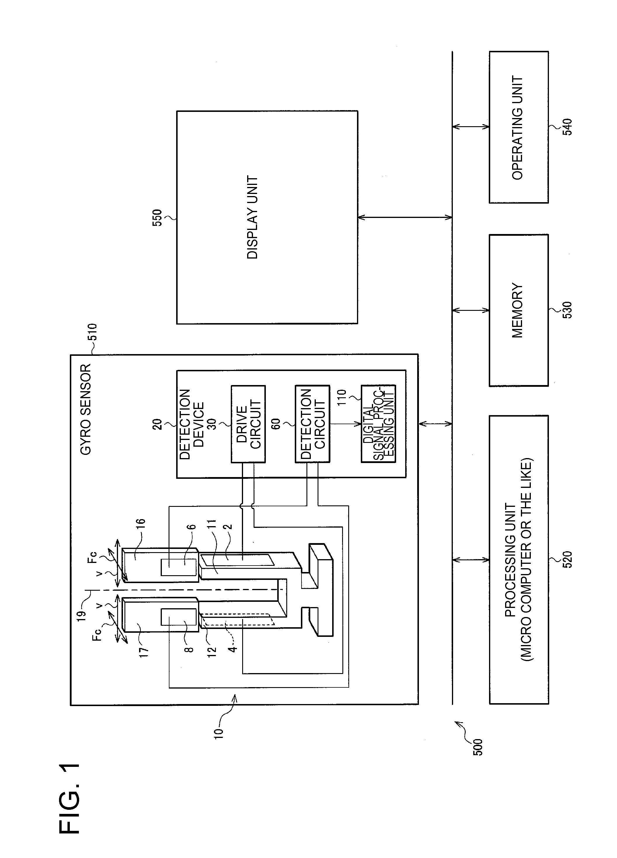 Detection device, sensor, electronic apparatus and moving object