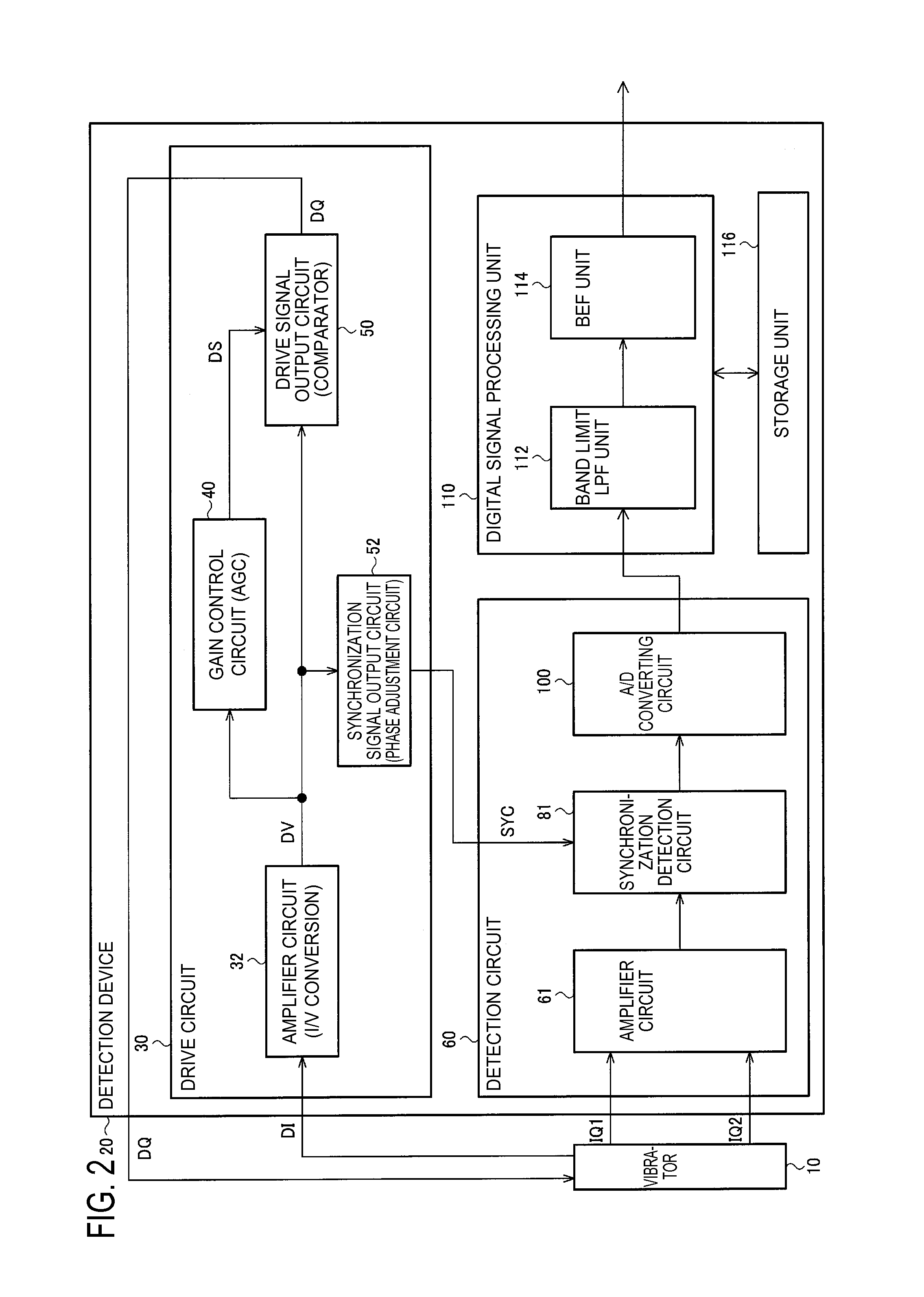 Detection device, sensor, electronic apparatus and moving object