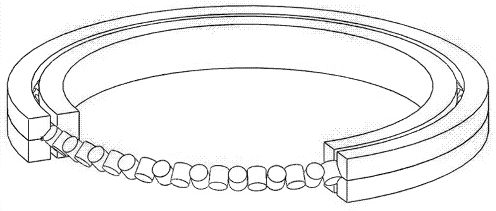 Rotary vibratory force head main shaft device