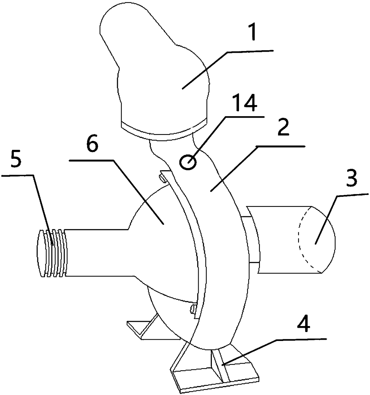 Centrifugal water pump formed through spinning-stamping welding of steel plates