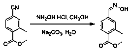 A method for preparing 4-formaldoxime benzoate derivatives