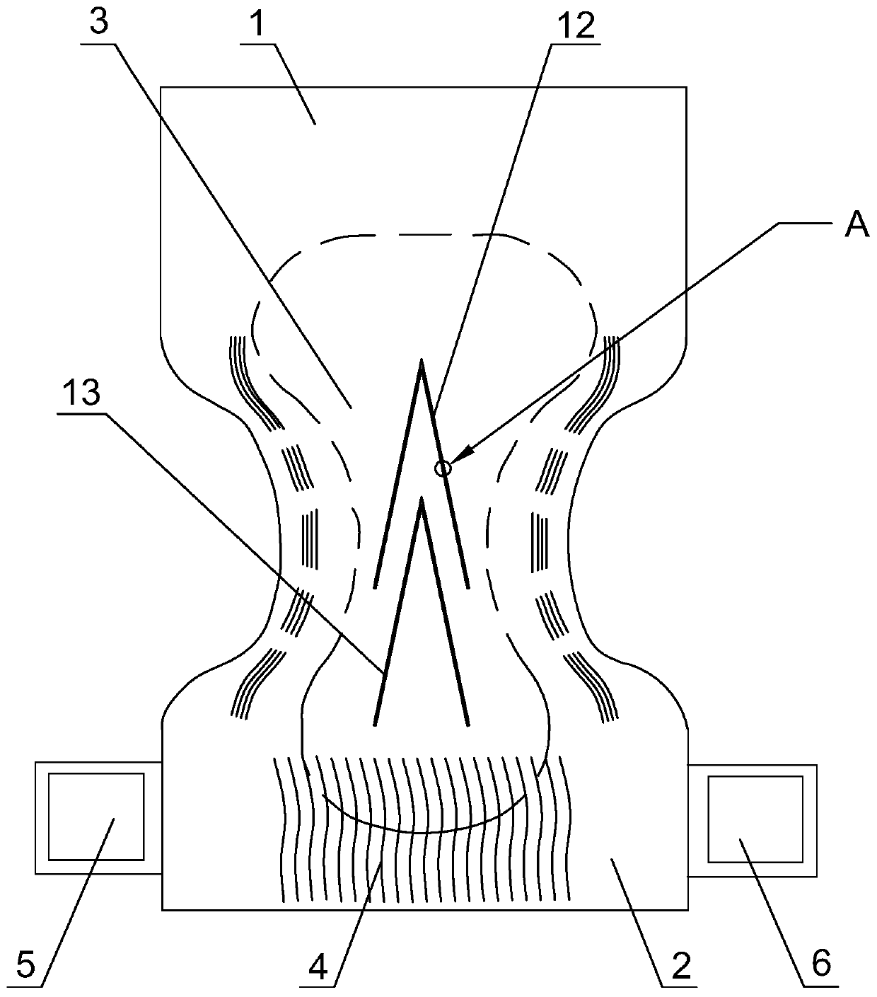 Drainage type paper diaper applicable to infants