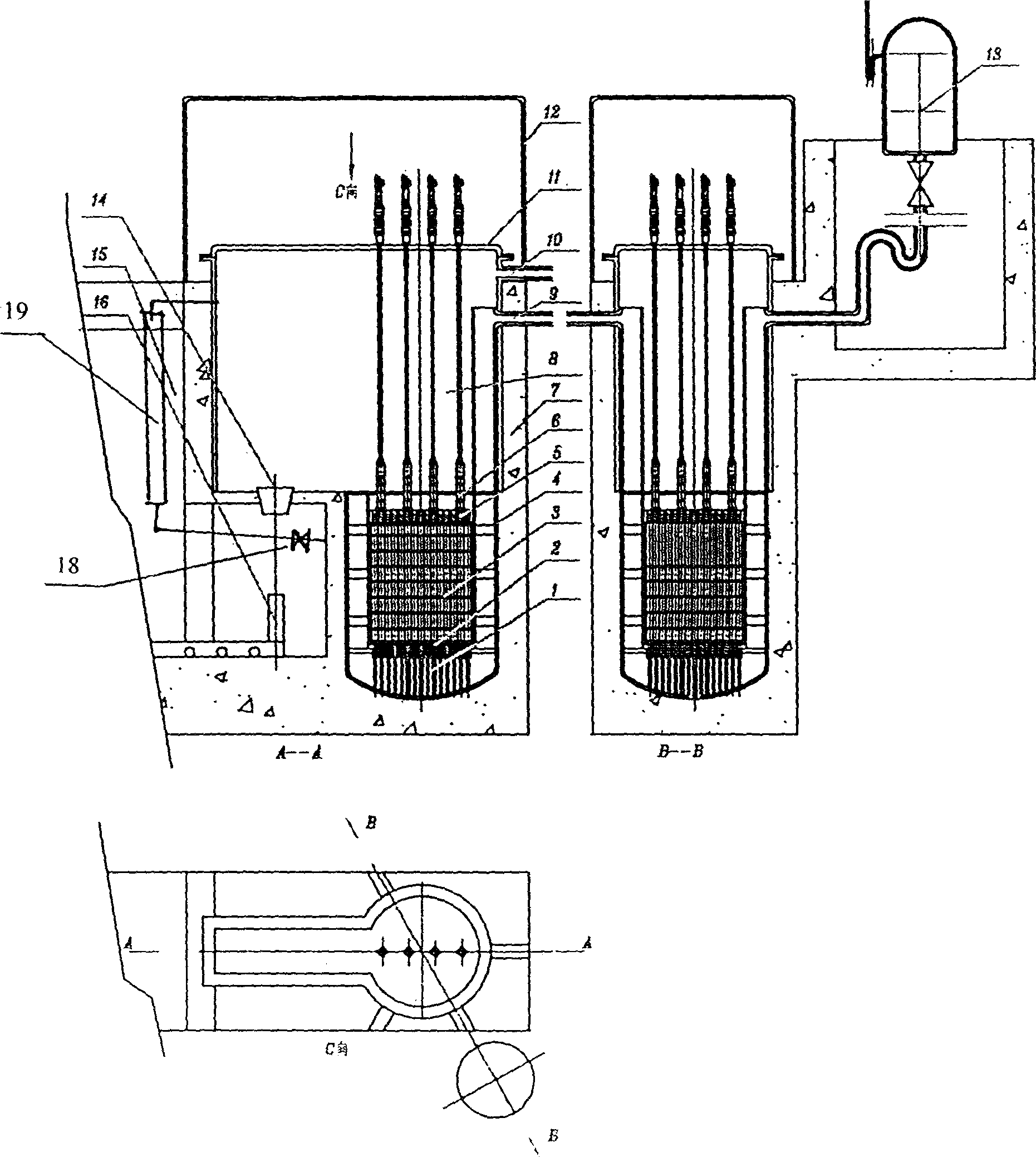 Low-temp nuclear reactor with hypofuel for nuclear power station